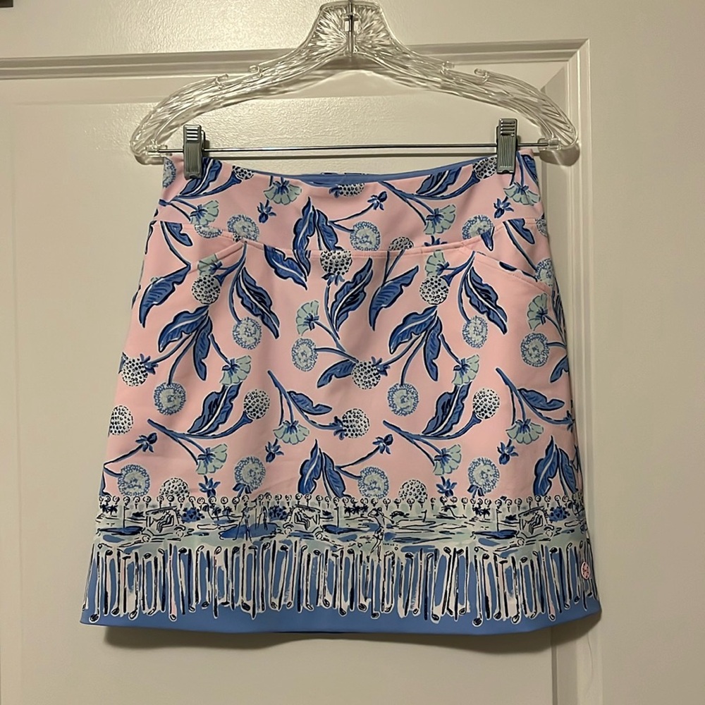 Lilly Pulitzer Luxletic Golf Skirt - Pink Blue Floral - Size 2